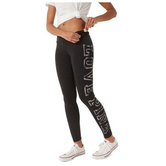 RARE💕VS PINK BLACK GREY MARBLE FILL LOGO COTTON LEGGINGS - Picture 4 of 10